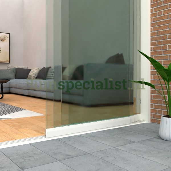 4-rail glazen schuifwand tot 3630 mm zuiverwit (Ral 9010) (4 x 930mm glas)