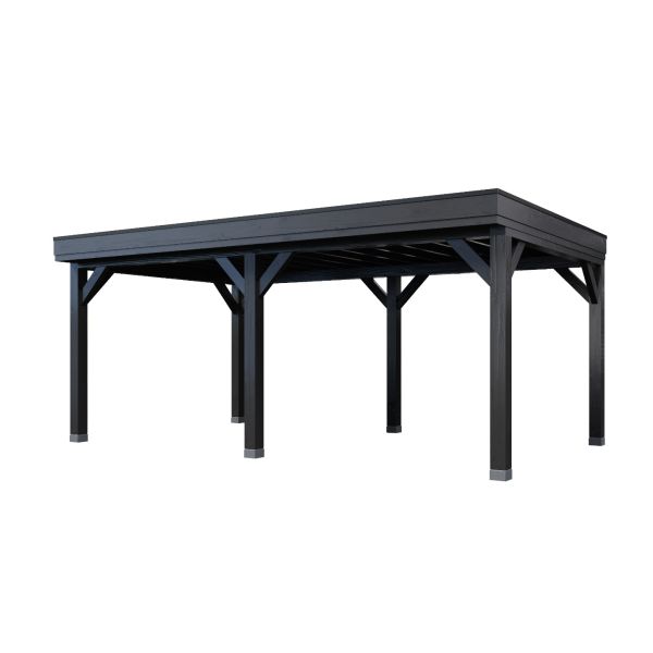 Overkapping All-Black Dubbelwandig 600cm x 300cm.
