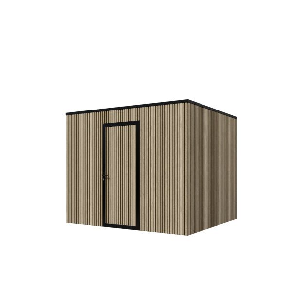 Composiet schuur 300cm x 250cm Rhombus Oak