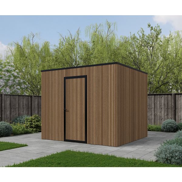 Composiet schuur 300cm x 250cm Rhombus Teak