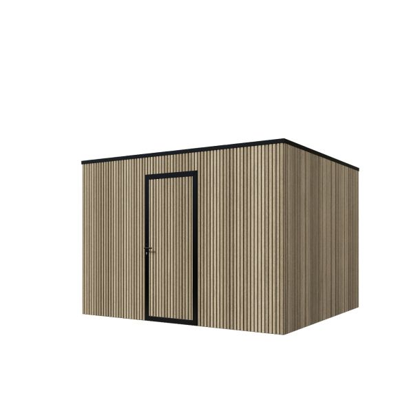 Composiet schuur 350cm x 350cm Rhombus Oak