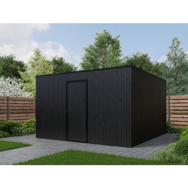 Composiet schuur 400cm x 400cm Rhombus Black