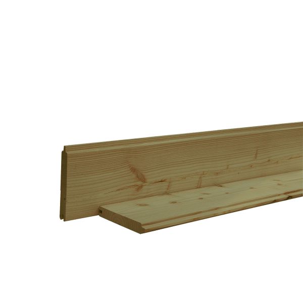 Douglas geschaafd blokhutprofiel 2,8 x 19,5 x 500 cm, groen geïmpregneerd