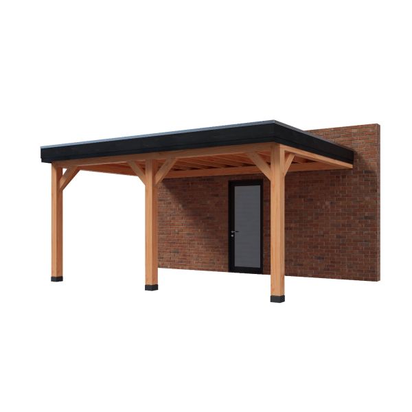 Aanbouw Overkapping Comfort met zwarte boei 500cm x 300cm