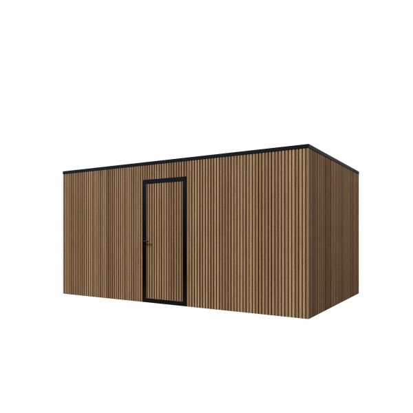 Composiet schuur 500cm x 300cm Rhombus Teak