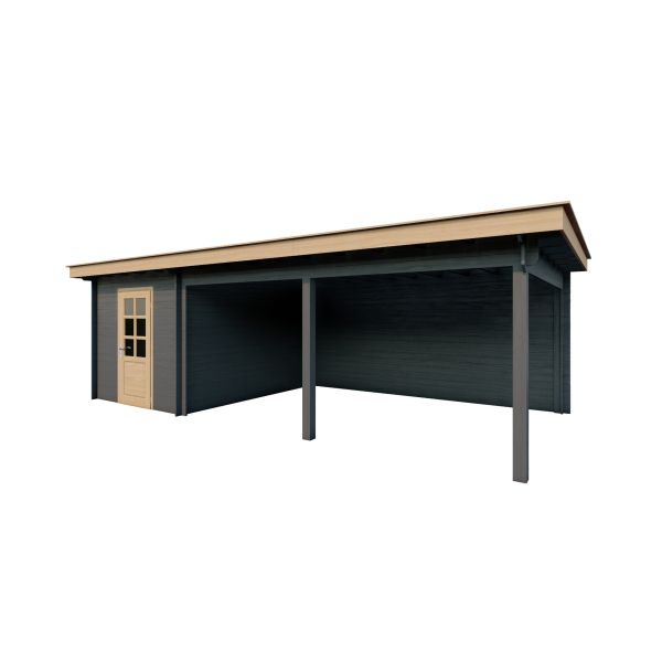 Tuinhuis Nordline 760cm x 340cm incl. schuur 200cm