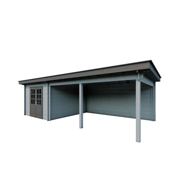 Tuinhuis Nordline 860cm x 340cm incl. schuur 300cm