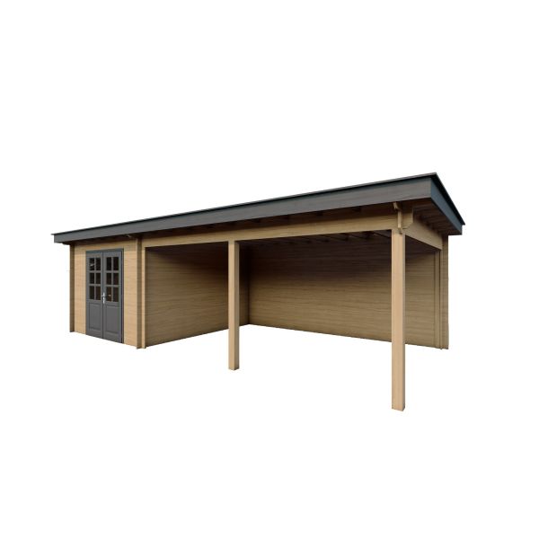 Tuinhuis Nordline 860cm x 390cm incl. schuur 300cm