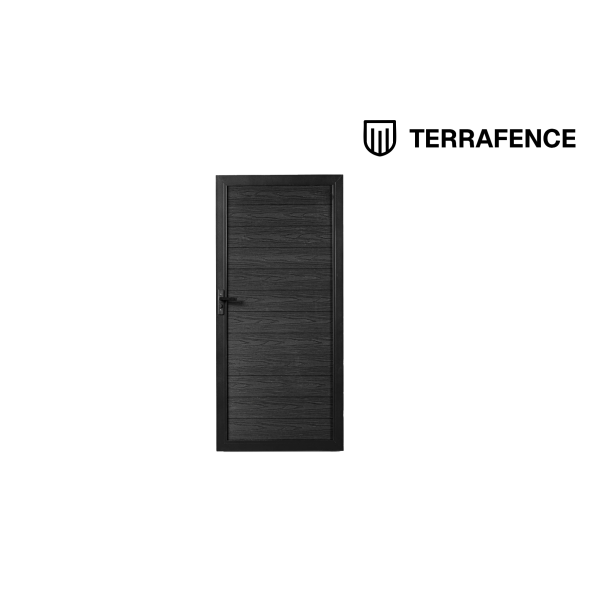 Terrafence Nordic Black houtnerf tuinpoort 90cm breed