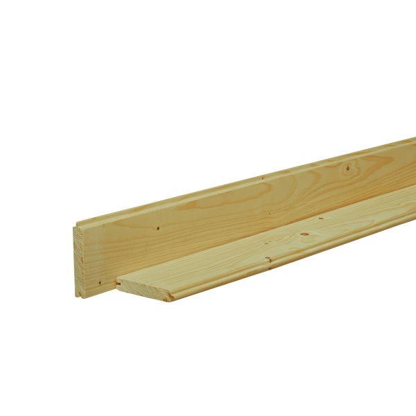 Scandinavisch vuren geschaafd dakbeschot 1,6 x 10 x 300 cm, groen geïmpregneerd