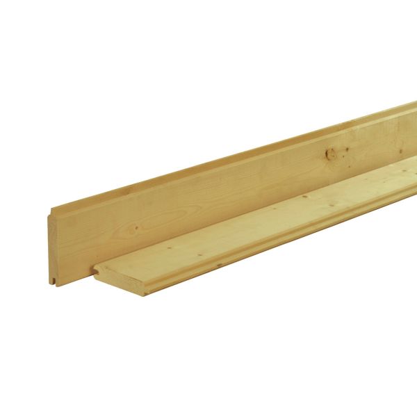 Scandinavisch vuren geschaafd blokhutprofiel 2,8 x 14,5 x 420 cm, groen geïmpregneerd