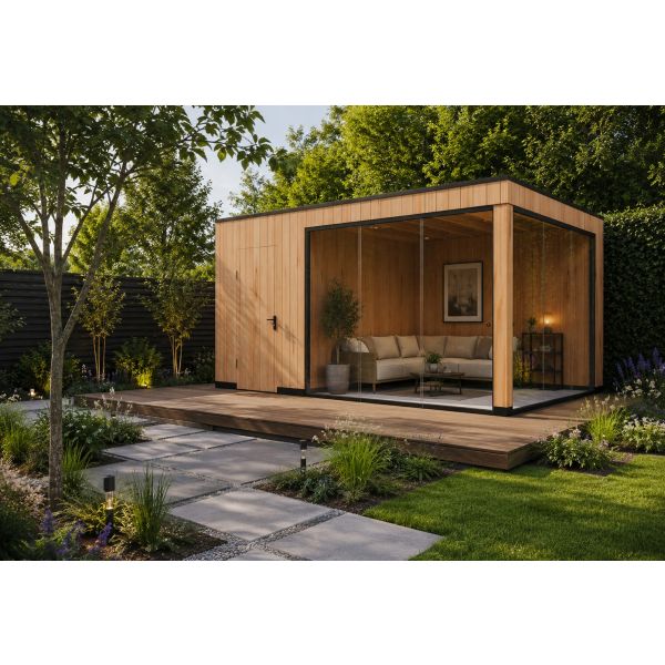 Tuinhuis Elegance 500cm x 350cm met schuur 200cm