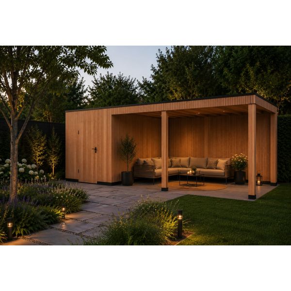 Tuinhuis Elegance 700cm x 400cm met schuur 200cm