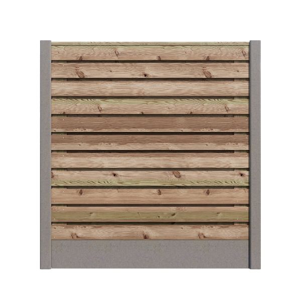 Hout/Beton schutting pakket Grenen 23 planks