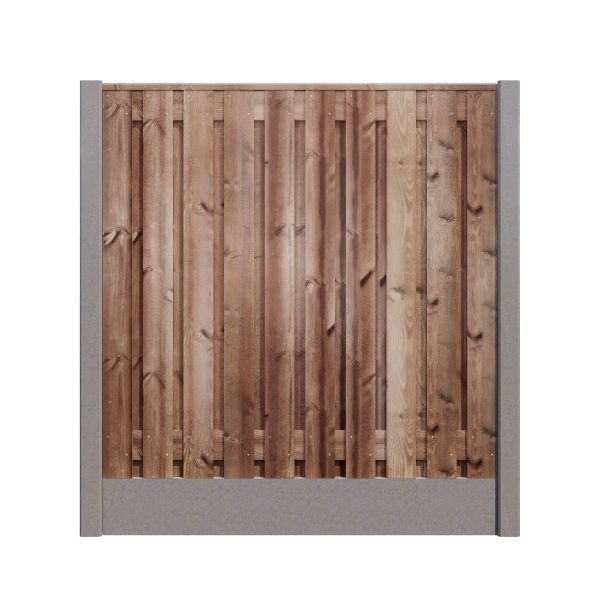Hout/Beton schutting pakket Nobifix 21 planks