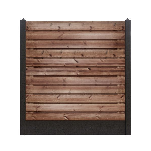 Hout/Beton schutting pakket Nobifix 23 planks