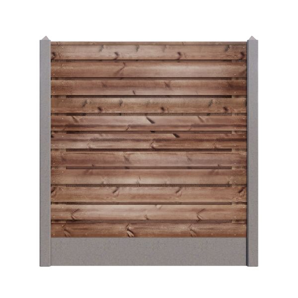 Hout/Beton schutting pakket Nobifix 23 planks