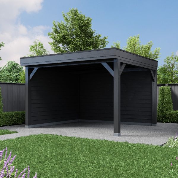 Overkapping All-Black Dubbelwandig 400cm x 400cm.