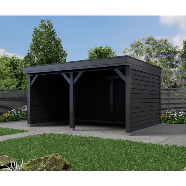 Overkapping All-Black Dubbelwandig 500cm x 300cm.