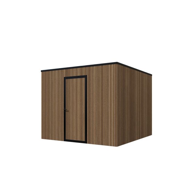 Composiet schuur 300cm x 300cm Teak