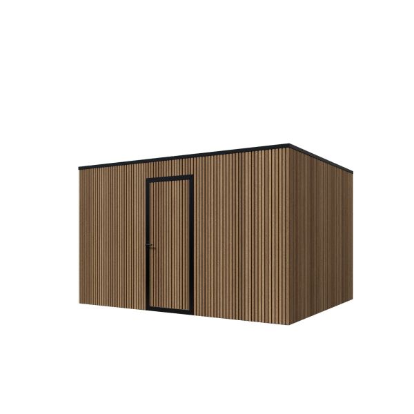 Composiet schuur 400cm x 300cm Teak