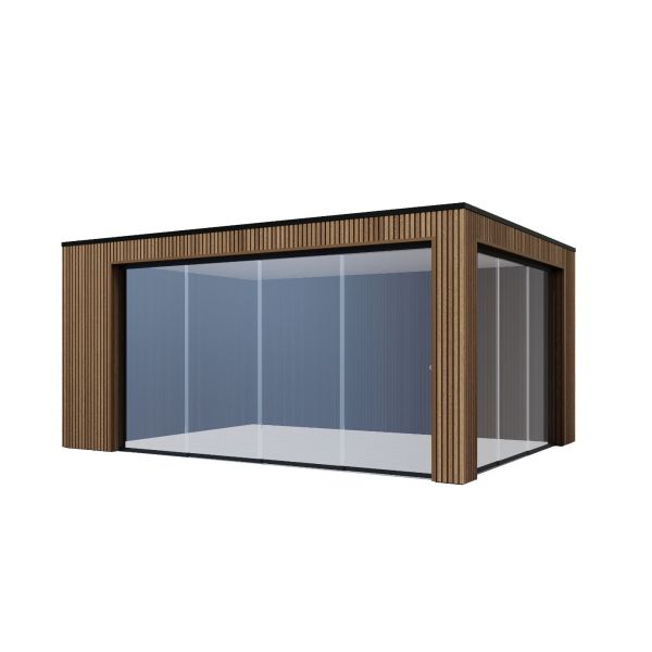 Overkapping Composiet Rhombus Teak 500cm x 330cm