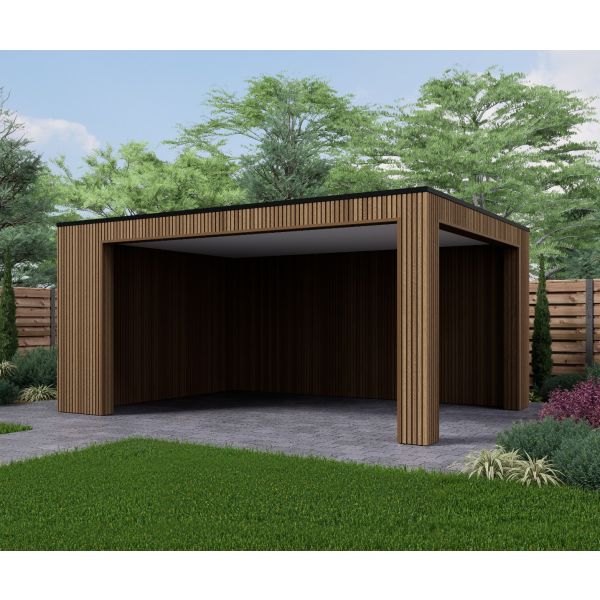 Overkapping Composiet Rhombus Teak 500cm x 330cm