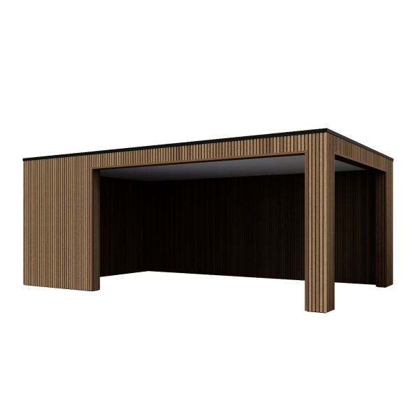 Overkapping Composiet Rhombus Teak 600cm x 330cm (400-200)