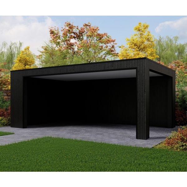 Overkapping Composiet Rhombus Nordic Black 600cm x 370cm (500-100)