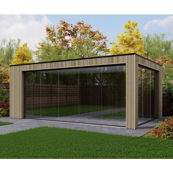 Overkapping Composiet Rhombus Oak 600cm x 330cm (500-100)