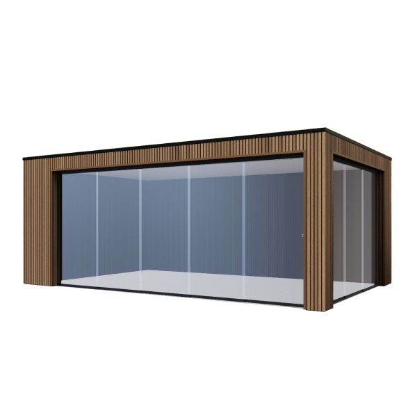 Overkapping Composiet Rhombus Teak 600cm x 330cm (500-100)