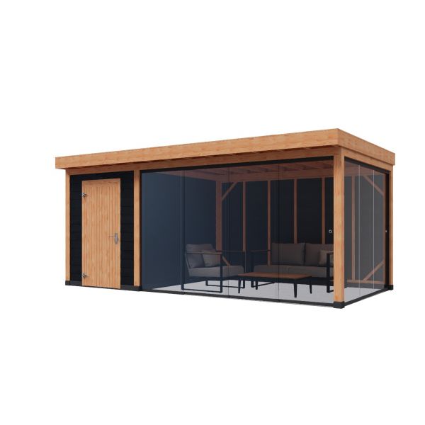 Overkapping Basic 600cm x 300cm met schuur 200cm