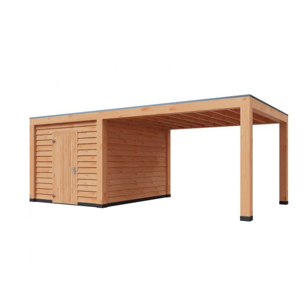 Overkapping Moderno Dubbelwandig 700cm x 400cm met schuur 300cm