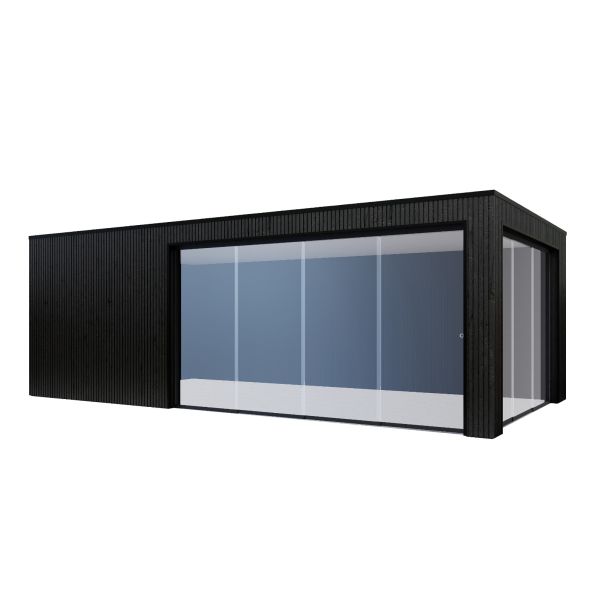 Overkapping Composiet Rhombus Nordic Black 700cm x 370cm x (400-300)