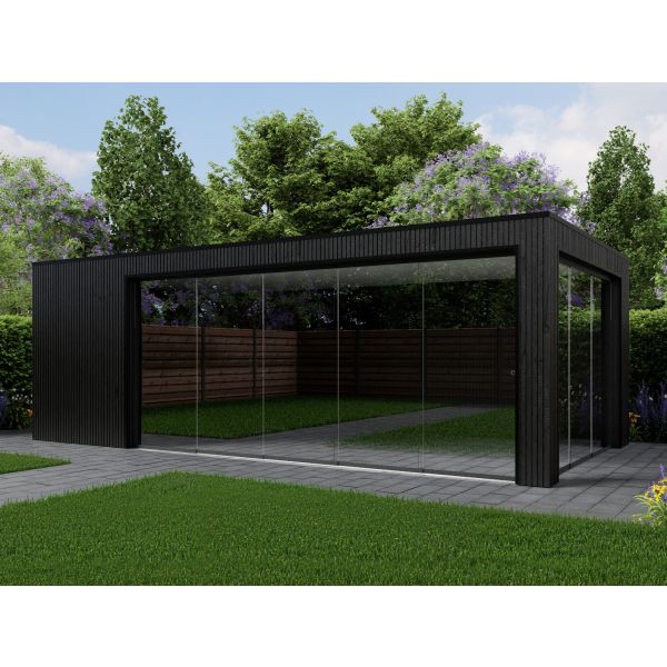 Overkapping Composiet Rhombus Nordic Black 700cm x 330cm (500-200)