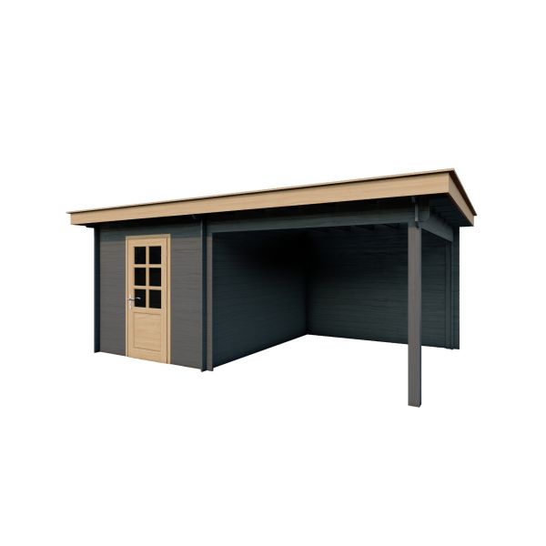 Tuinhuis Nordline 560cm x 390cm incl. schuur 200cm