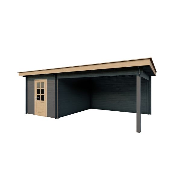 Tuinhuis Nordline 660cm x 390cm incl. schuur 200cm