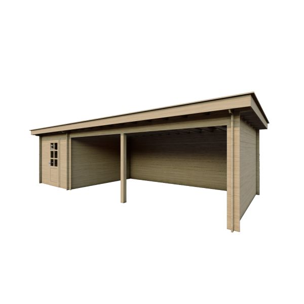 Tuinhuis Nordline 860cm x 390cm incl. schuur 200cm