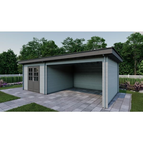 Tuinhuis Nordline 760cm x 390cm incl. schuur 300cm