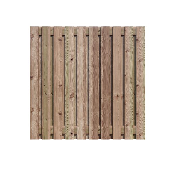 Grenen schutting scherm 21 planks 180cm x 180cm