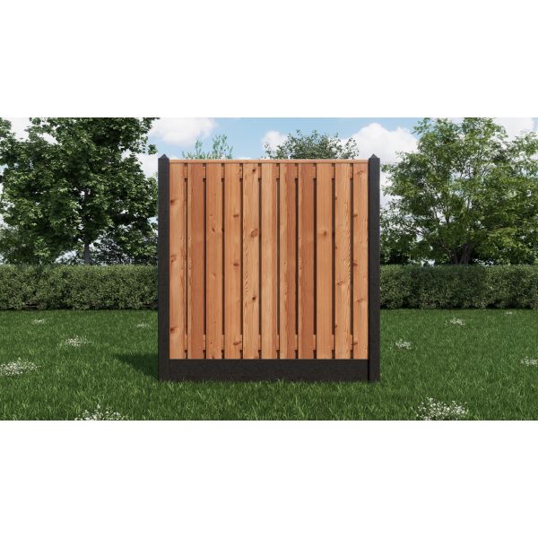 Hout/Beton schutting pakket Douglas 23 planks