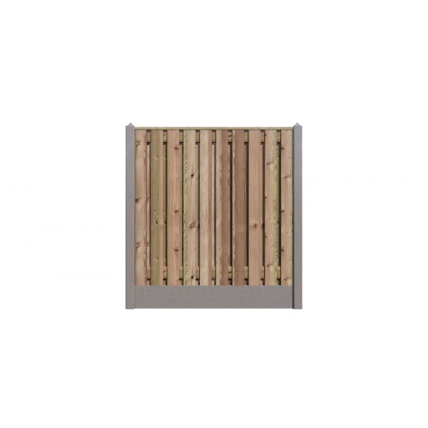 Hout/Beton schutting pakket Grenen 21 planks