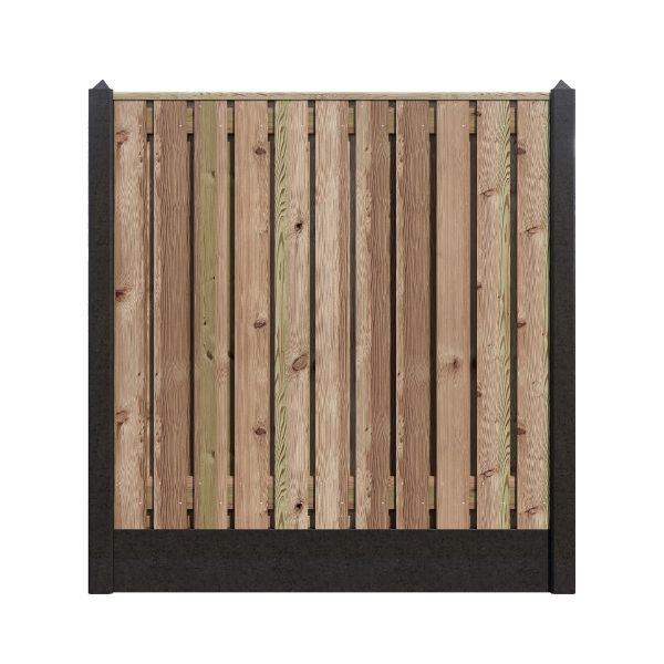 Hout/Beton schutting pakket Grenen 23 planks