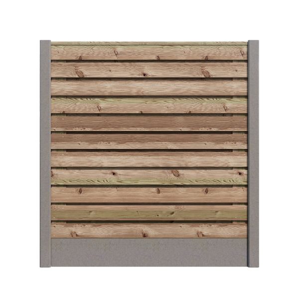 Hout/Beton schutting pakket Grenen 23 planks
