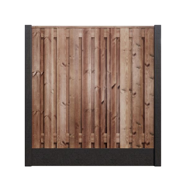 Hout/Beton schutting pakket Nobifix 21 planks