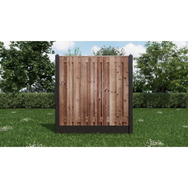 Hout/Beton schutting pakket Nobifix 21 planks