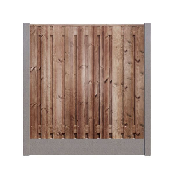 Hout/Beton schutting pakket Nobifix 21 planks