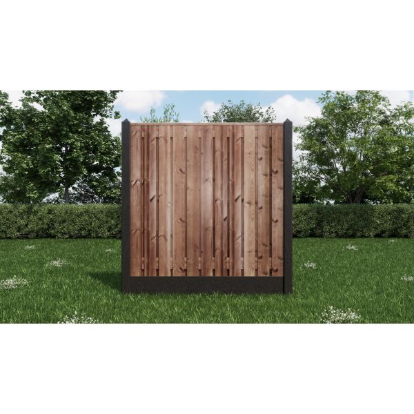 Hout/Beton schutting pakket Nobifix 23 planks