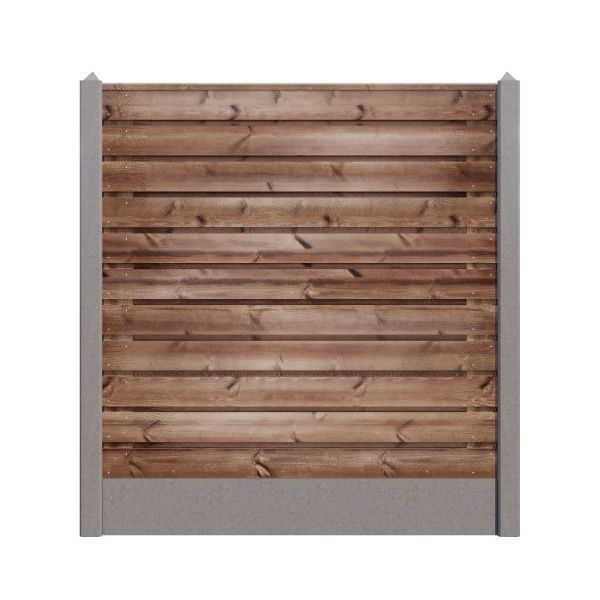 Hout/Beton schutting pakket Nobifix 23 planks