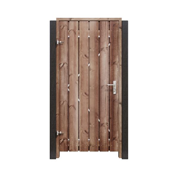 Nobifix tuinpoort 195cm hoog incl. kozijn, slot en bevestigingsmateriaal